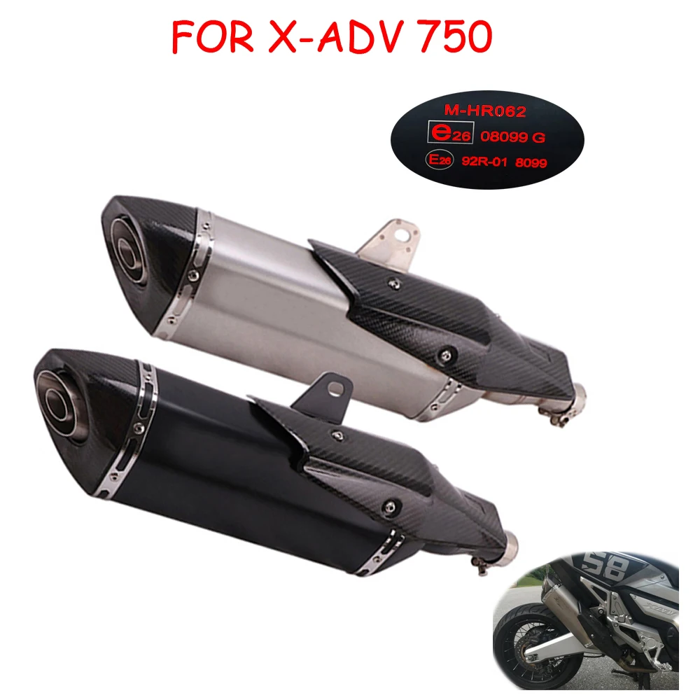 Motorcycle Exhaust Muffler Escape Systems Tube Header Front Link Pipe Slip On For Honda X-ADV 750 X ADV750 ADV 2017 2018 - 2023