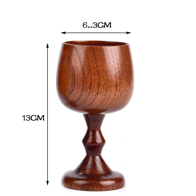 Wooden Wine Cups Handmade Natural Spruce Wood Goblet Cups Beer Tea Coffee Milk Water Cup Kitchen Bar Drinkware for Kitchen