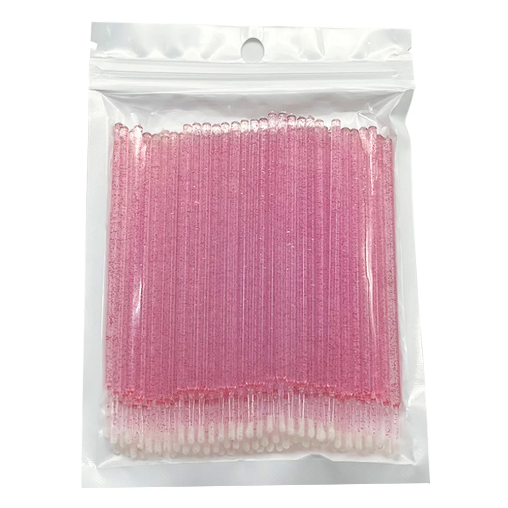 100 stücke Wimpern Reinigung Pinsel Micro Baumwolle Tupfer Individuelle Entfernen Make-Up Pinsel Wimpern Microbrush Schönheit Sauber Werkzeuge