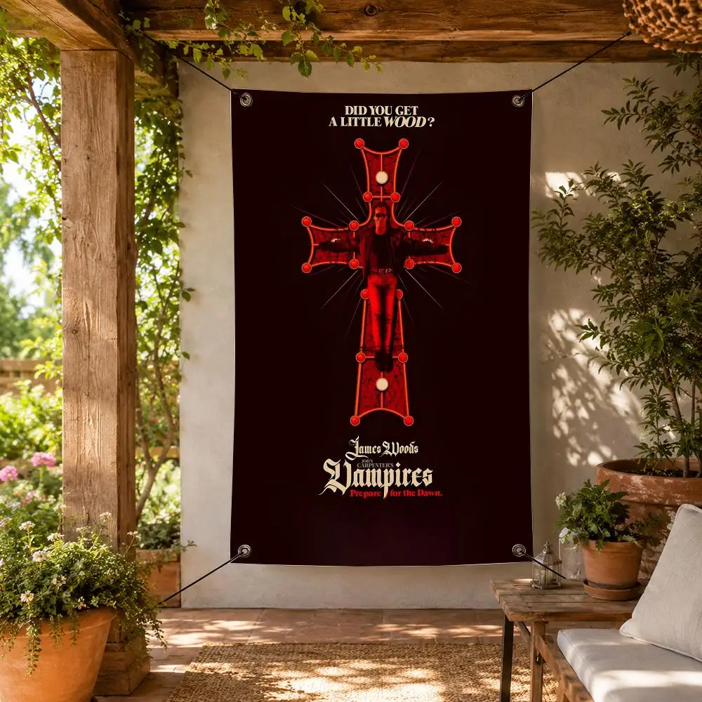Horror H-Horror Vampire Hand Flags Decorative Flag Banner for Indoor Outdoor Wall Garden Yard Porch Patio Home Party Decor