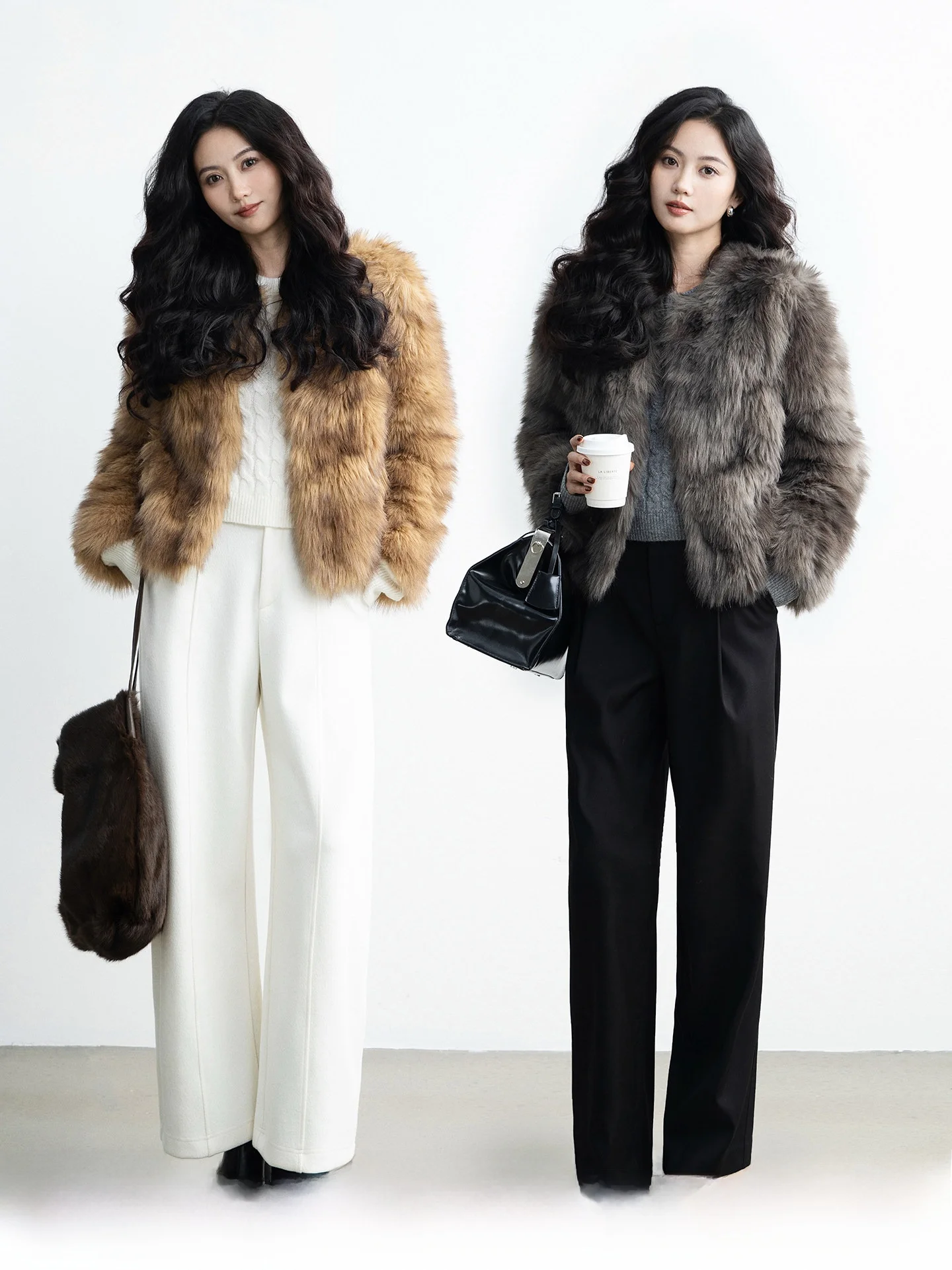 

Экологичное пальто TAIYANG OFFICE из искусственного меха для женщин: теплая зимняя верхняя одежда премиум-класса, прямой крой, полиэстер.