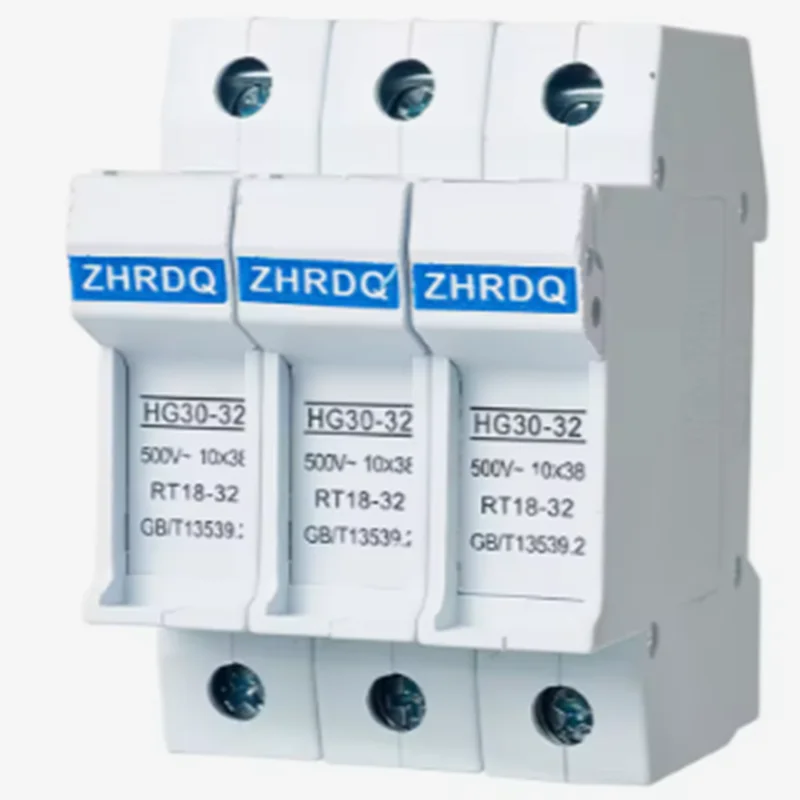 HG30 HG30-32 3P  High Quality Cylindrical 500V AC Fuse Holder 0.5A-40A High Breaking Capacit