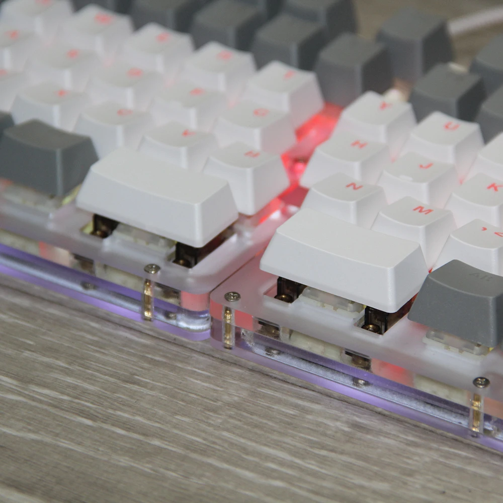 人間工学に基づいたメカニカルキーボード,プログラム可能なマクロLEDライト,新しい78キー