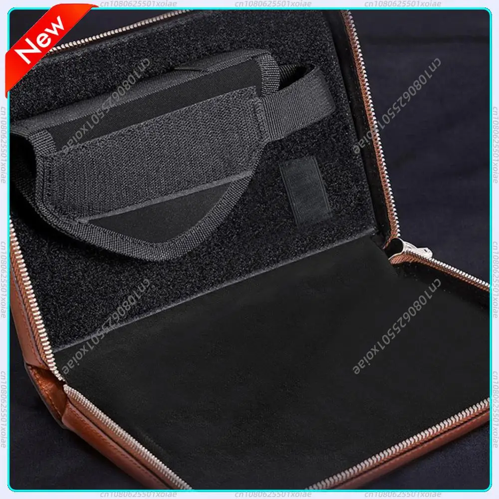 

Lockable Soft Pistols Case Holy Bible Leather Gun Bags Concealment Organizer for 9mm Glocks42 43 Guns Storage