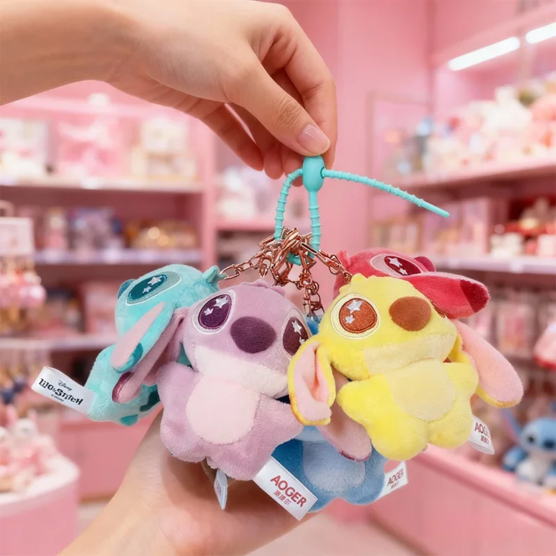 جديد ديزني غرزة قوس قزح كاندي فول سلسلة أفخم دمية kawaii على ظهره سستة أفخم المفاتيح الديكور القطن دمية هدية عيد