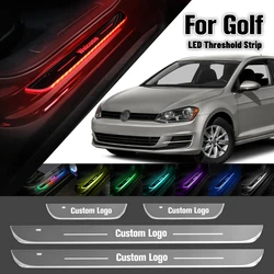 For Volkswagen VW Golf 4 5 6 7 8 Plus 2002-2023 Car Door Sill Light Customized Logo LED Welcome Threshold Pedal Lamp Accessories