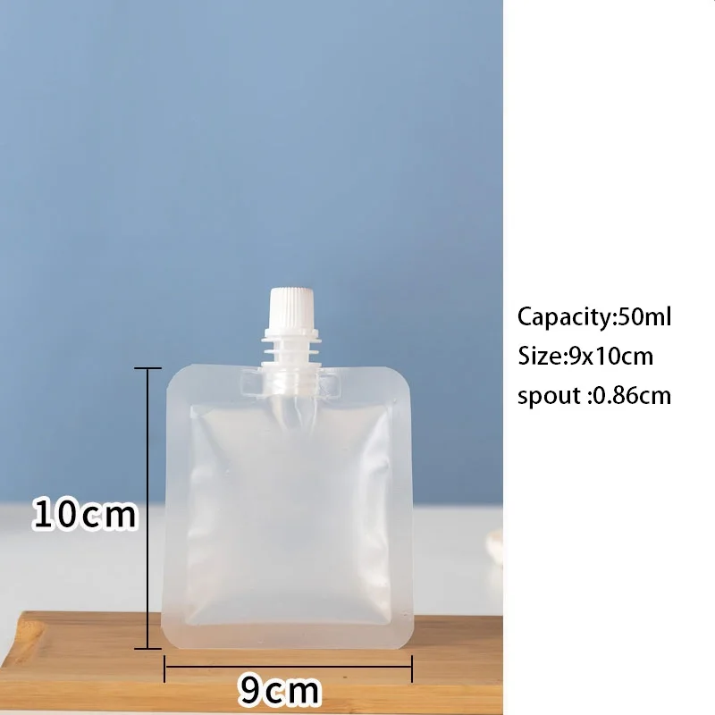 50pcs Espresso Coffee Refillable Packaging Bag Disposable Empty Squeeze Plastic Small Spout Pouch for Beverage Drink