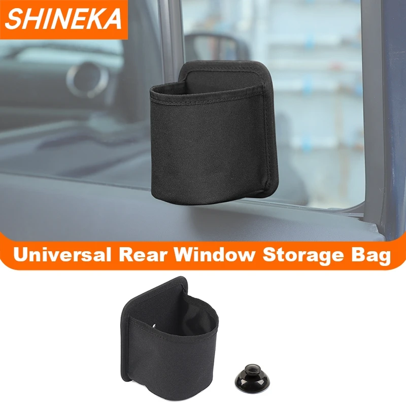 SHINEKA Car Rear Window Organizer Storage Bag For Jeep For Jimny For Dodge For Ford Universal Stowing Tidying Accessories