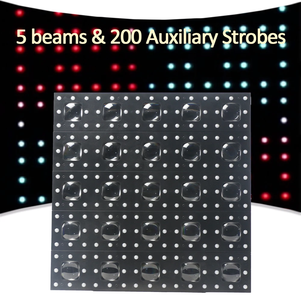 

Star Matrix Light 4in1 beads 25 beams 200 Auxiliary Strobes RGBW IP20 for Stage Backgound DJ Disco show Club Effect Lighting