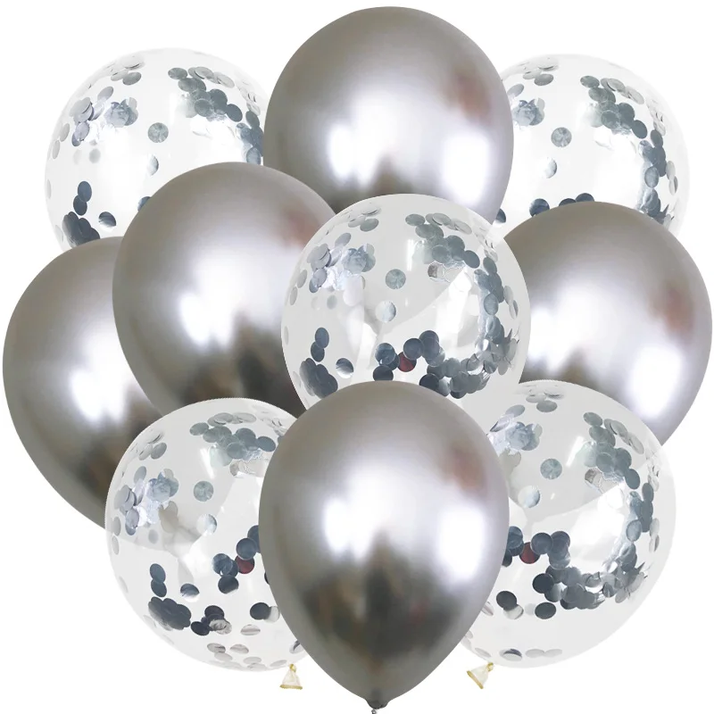20pcs Gold Confetti Balloons Set Metallic Chrome ballon Birthday Party Wedding Decoration Anniversary Globos Baby Shower Balloon