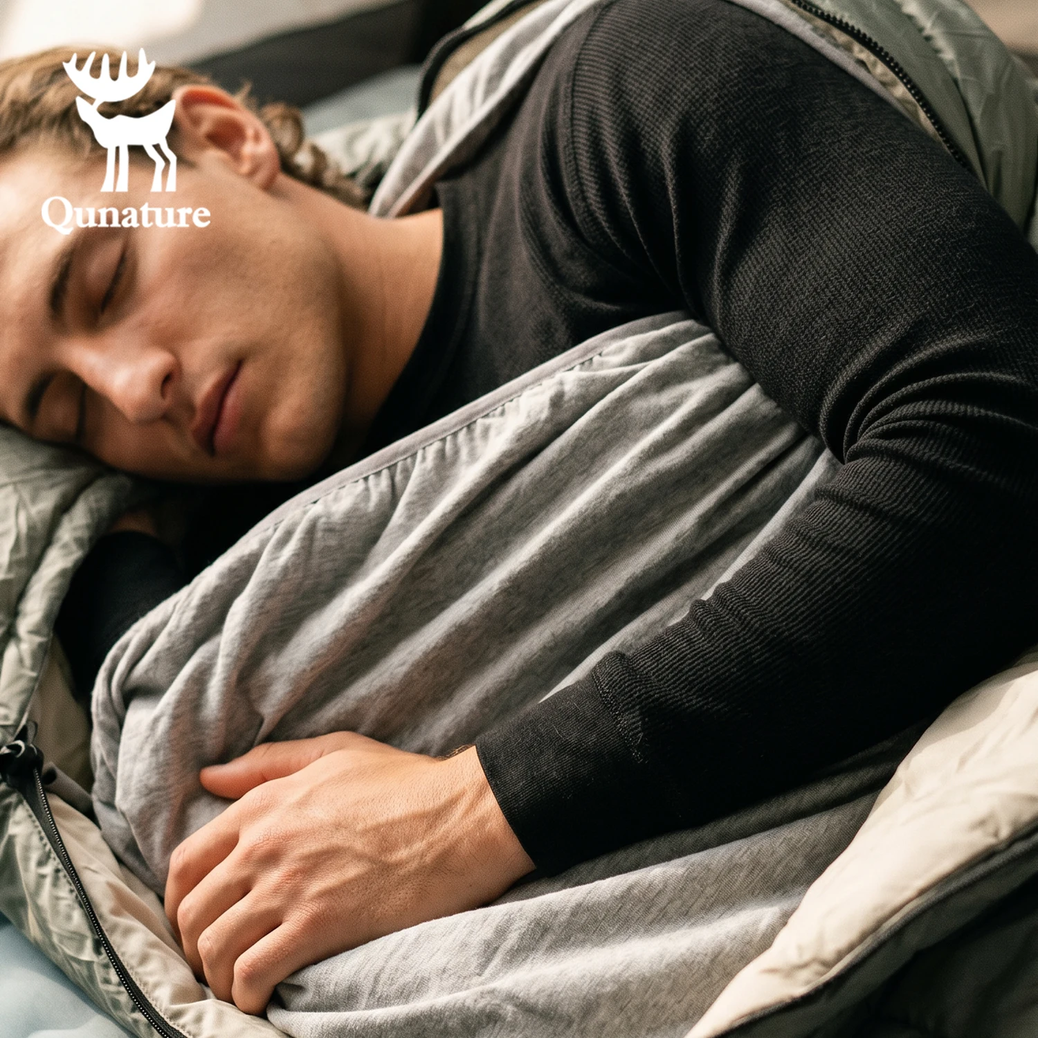 Qunature Sleeping Bag Lightweight Portable Camping Travel Sheet Ultralight Outdoor Skin-friendly Washable Travel Sleeping Bag - view 6