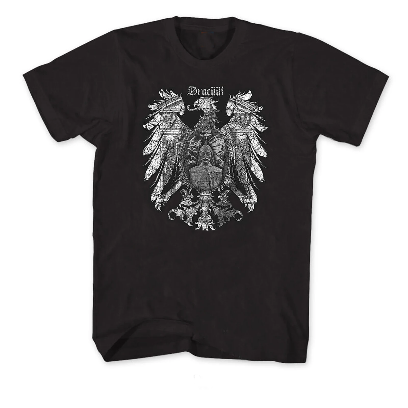 

Count Dracula, Vlad The Impaler. vintage Eagle Badge T Shirt. 100% Cotton Short Sleeve O-Neck Casual T-shirts New Size S-3XL