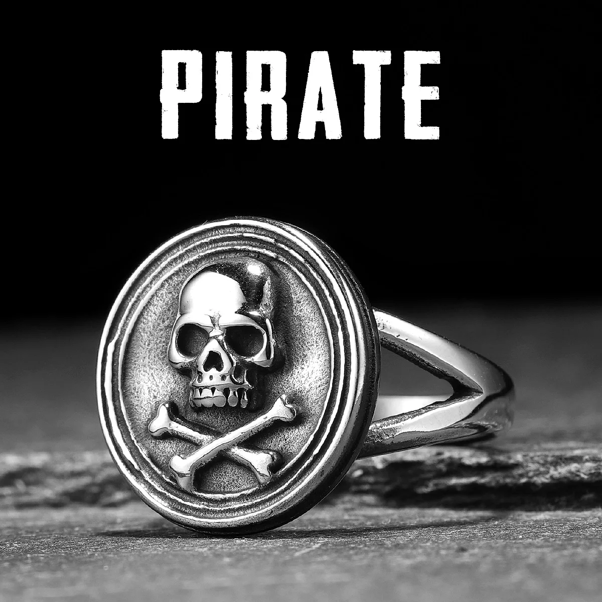 Viking Pirate Sailor Skull Men Rings Stainless Steel Women Jewelry Punk Gothic Rock Vintage Fashion Accessories Gift Wholesale