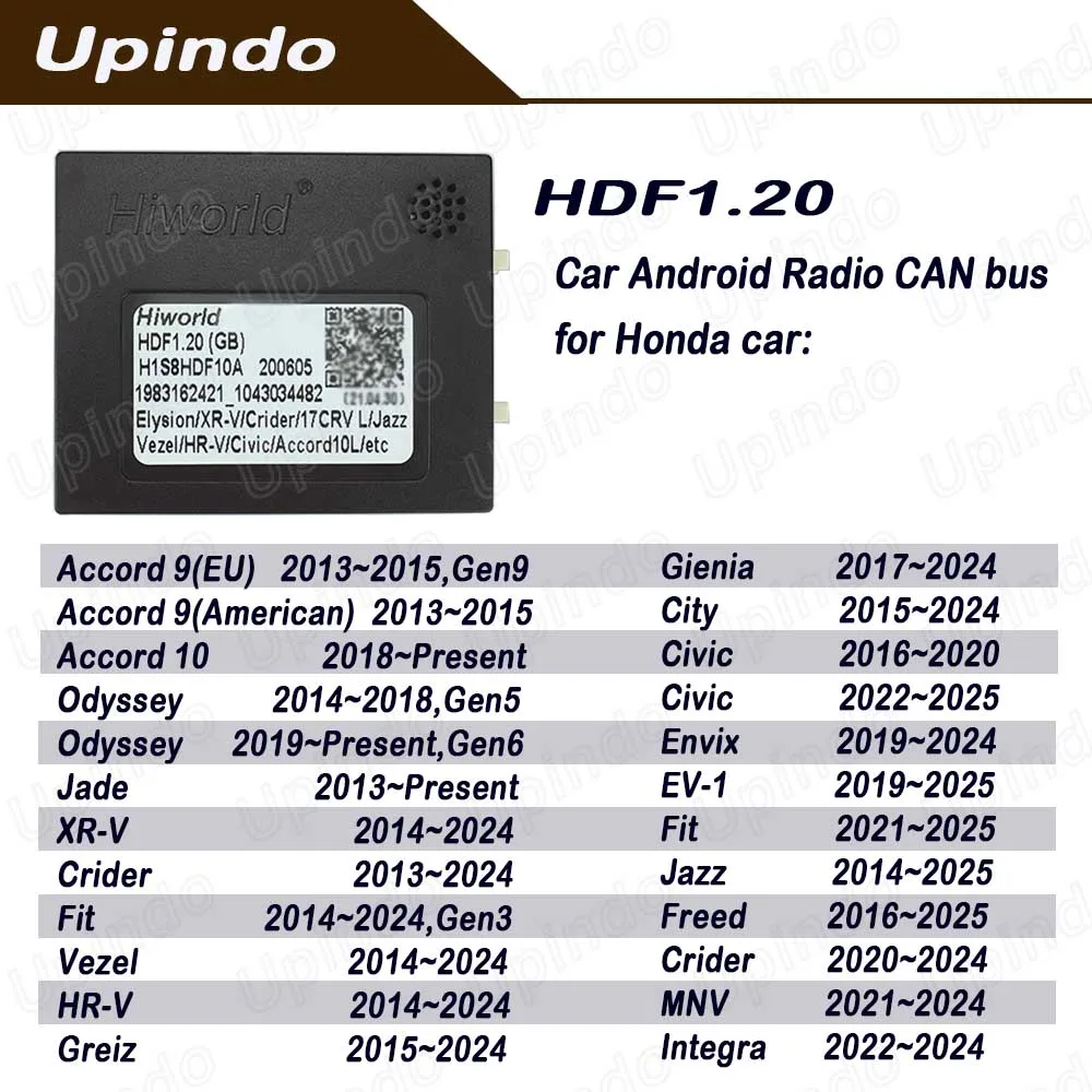 

Автомобильная магнитола Android с декодером CAN Bus для Honda Elysion, XR-V, Crider, CRV, Jazz, Vezel, HR-V, Civic, Accord, Freed, Greiz