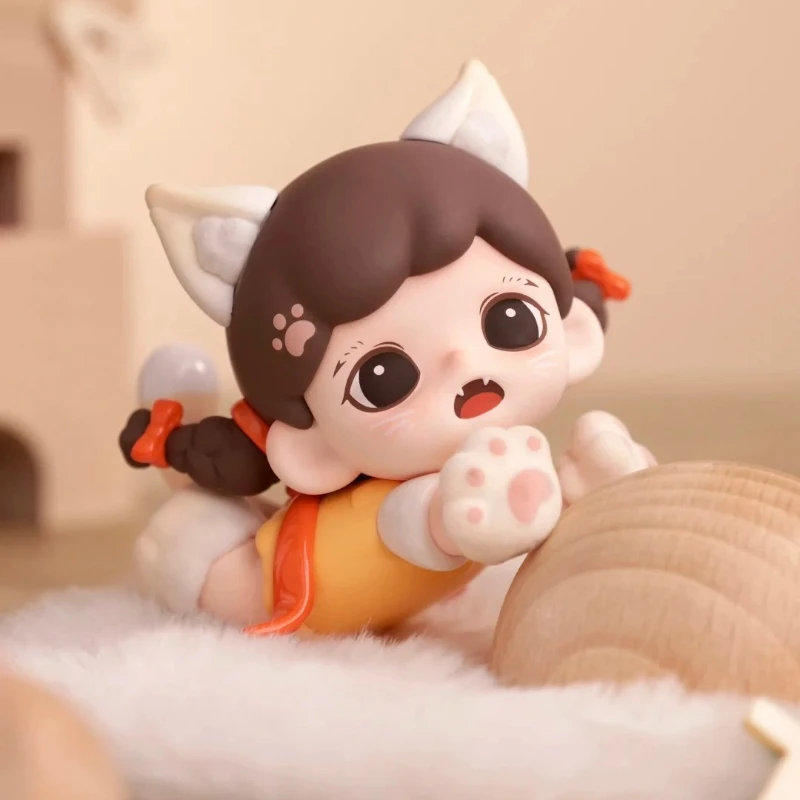 TNTSPACE Zoraa Meow Cat Face Mini Series Figures Blind Box Cute Cartoon Doll Trendy Model Ornament Toy Surprise Box Mystery Gift