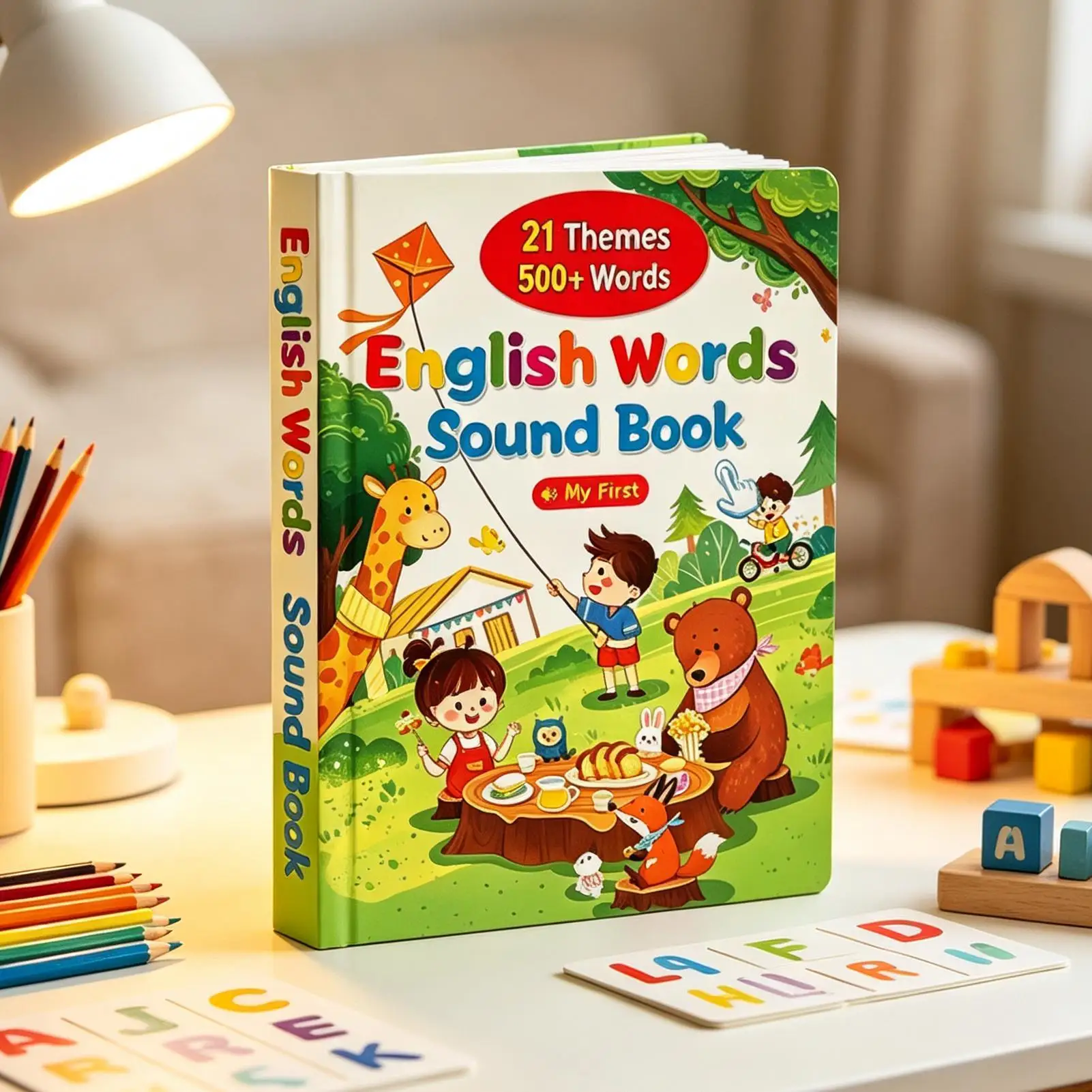 English Bilingual Sound Books For Kids 500+ Words Talking Electronic Early Learning Teaching Language Educational Toy