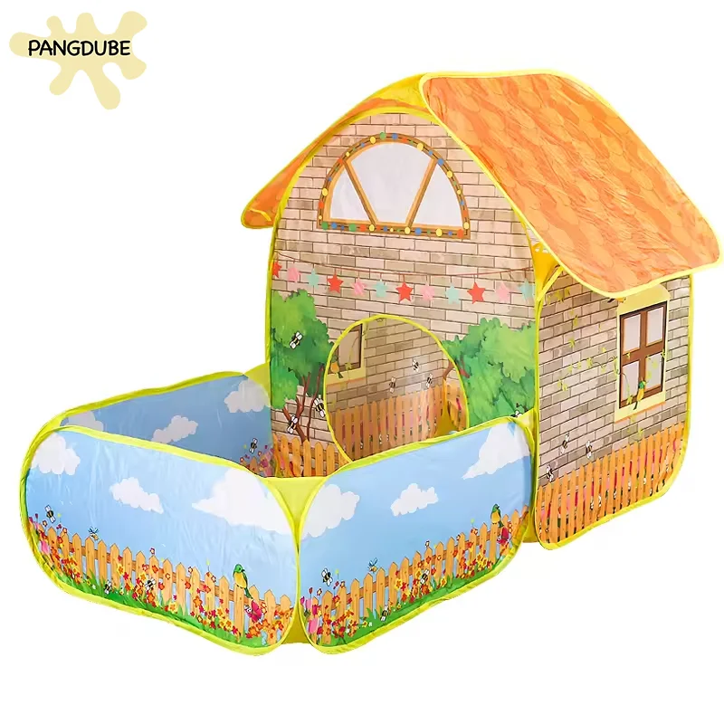 PANGDUBE Folding Baby Playpen 156*80*108cm Indoor Garden House Kid Wigwam Baby Activity Fence Baby Playground