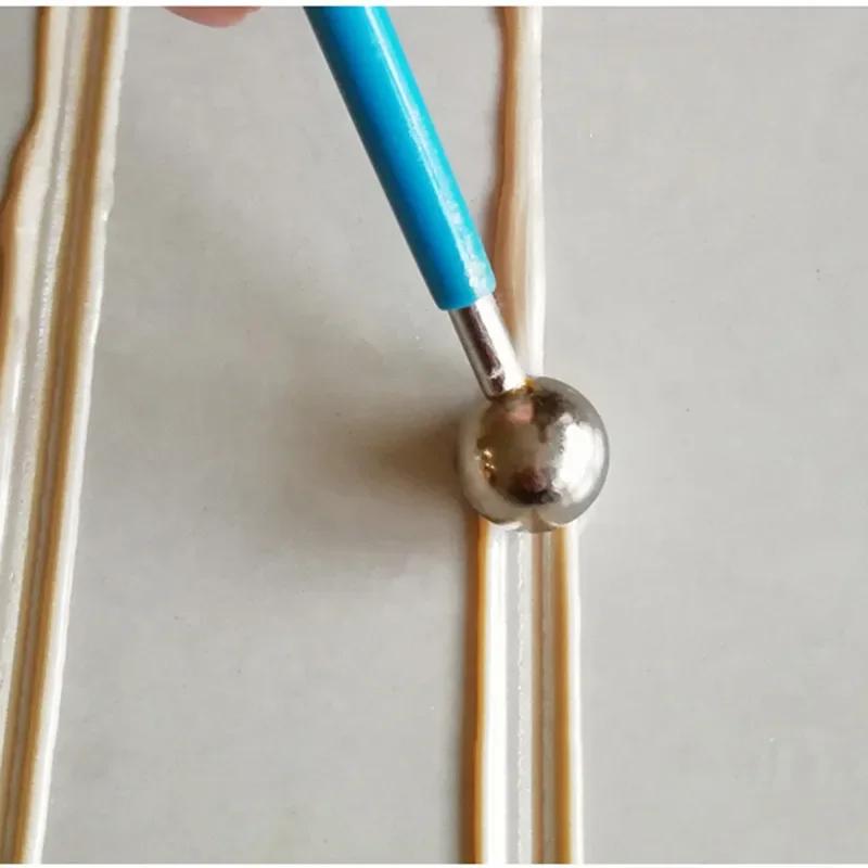 DIY Ceramic Tile Double Steel Pressed Ball 4PCS Tile Grout Pressure Seam Repairing Stick Floor Grouting Glue Gap Scraping Tool