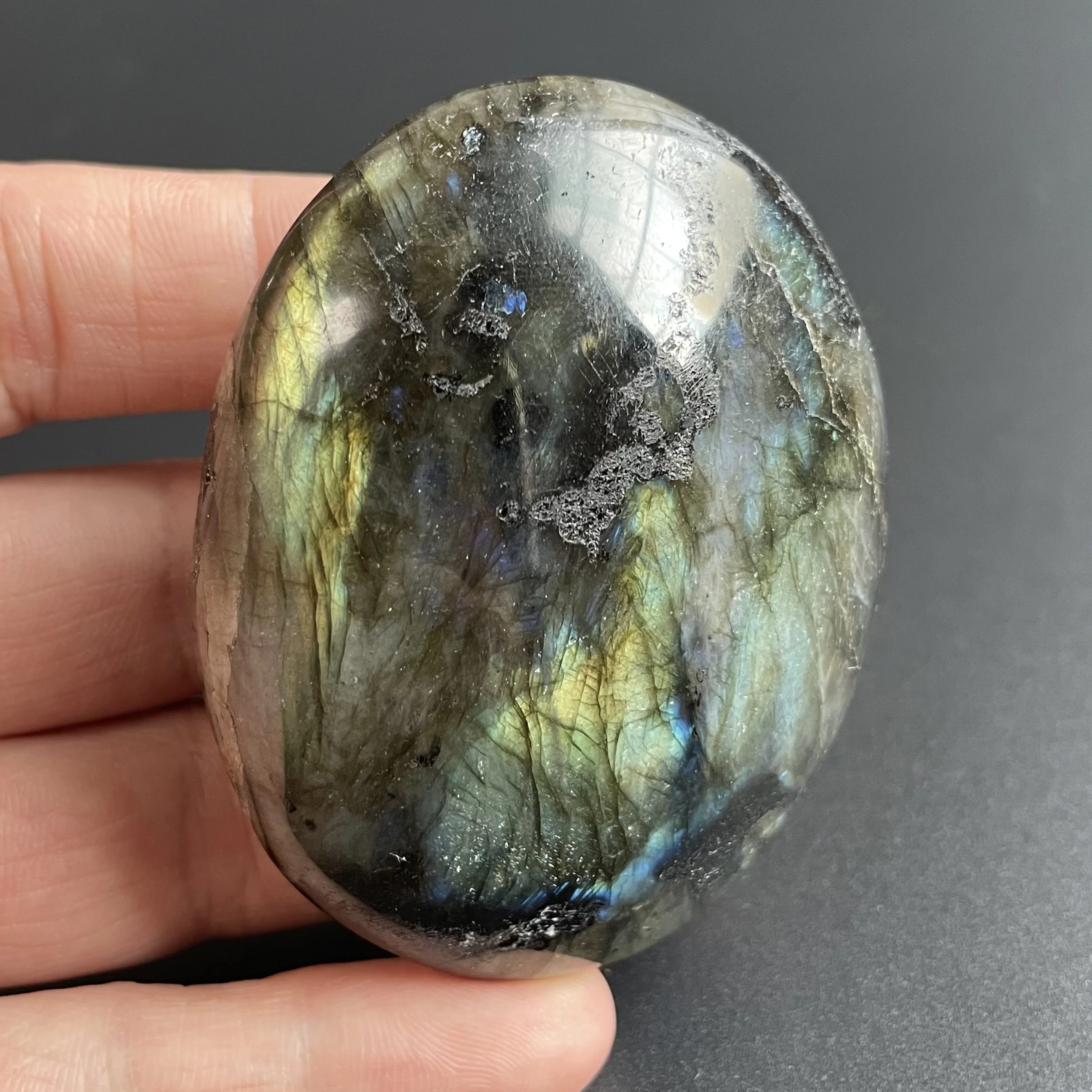 151g Natural Crystal Labradorite Oval Quartz Polished Reiki Healing Exquisite Room Decor Moonstone Z97