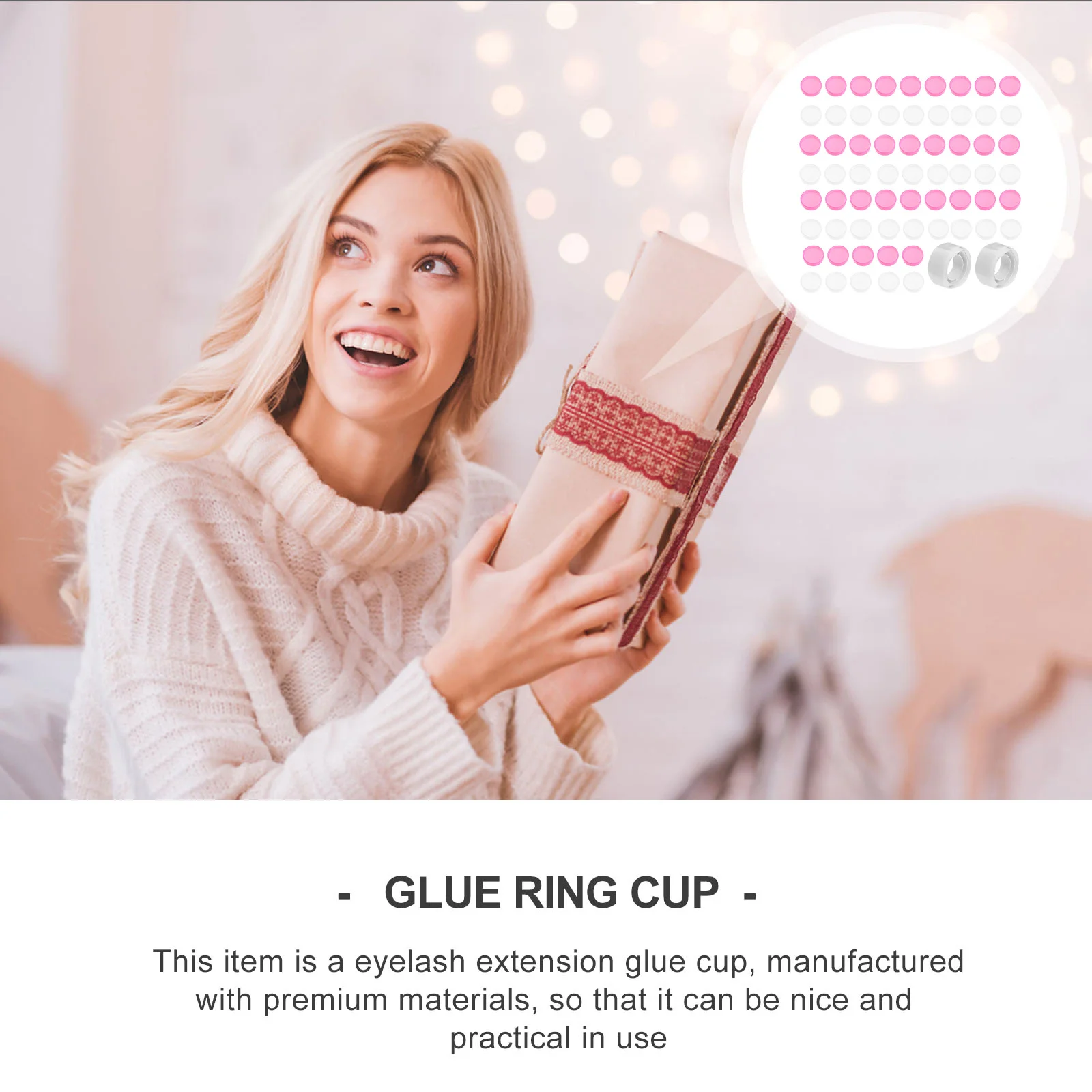 

200Pcs Lash Glue Cup Eyelash Extension Holder Professional Lash Grafting Tools Precise Glue Control Eyelash Cup Set