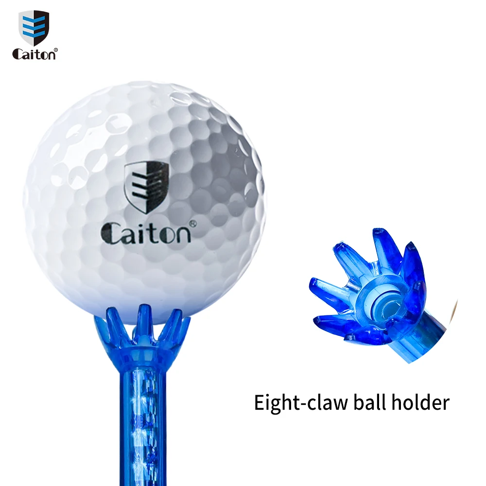 Caiton Golf Tees 4pc Set - 80mm/3.2in Fixed Height, PP Rubber Material - Durable and Flexible for Golf Sports - Golf Tee Set