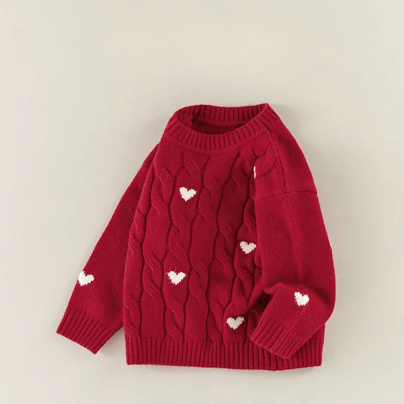 Christmas Sweater Children's Winter Warm Knitwear Sweater Fashion Outdoor Clothes for Kids Girls Versatile Clothes Ropa De Bebe