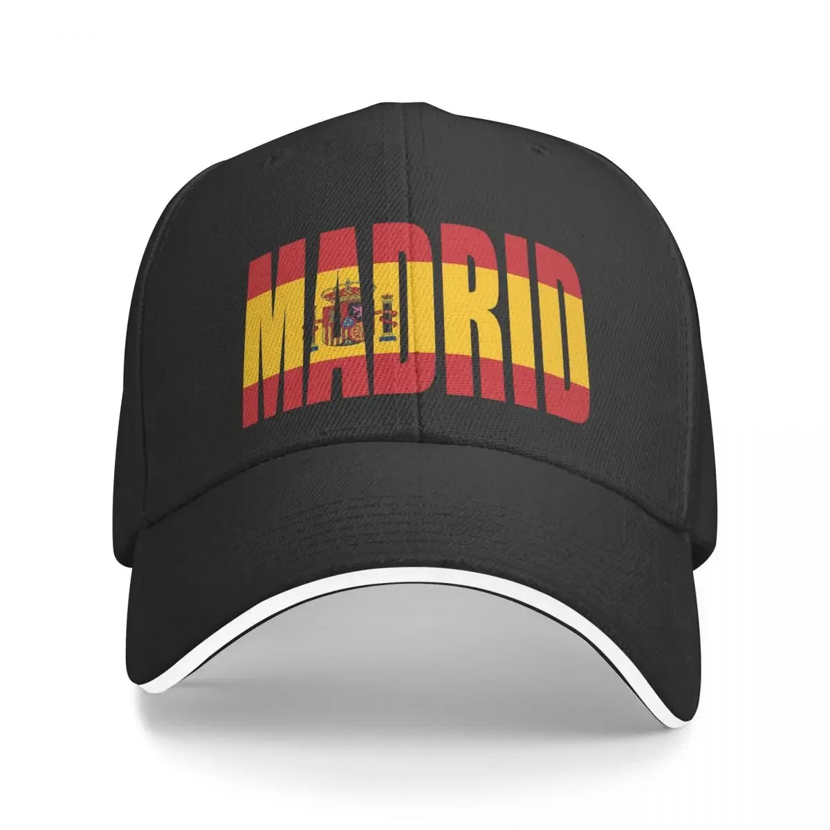 Gorra de béisbol con estampado de Madrid para hombre y mujer, gorro de camionero con estampado de la capital de España, Snapback, Unisex