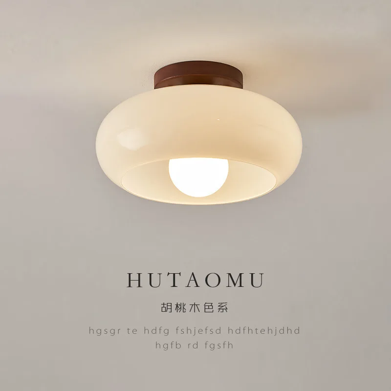 

Светильник для коридора, китайский ретро-потолочный светильник для входа, простой и креативный светильник цвета ореха, ваби говорит стиль, светильник для прихожей