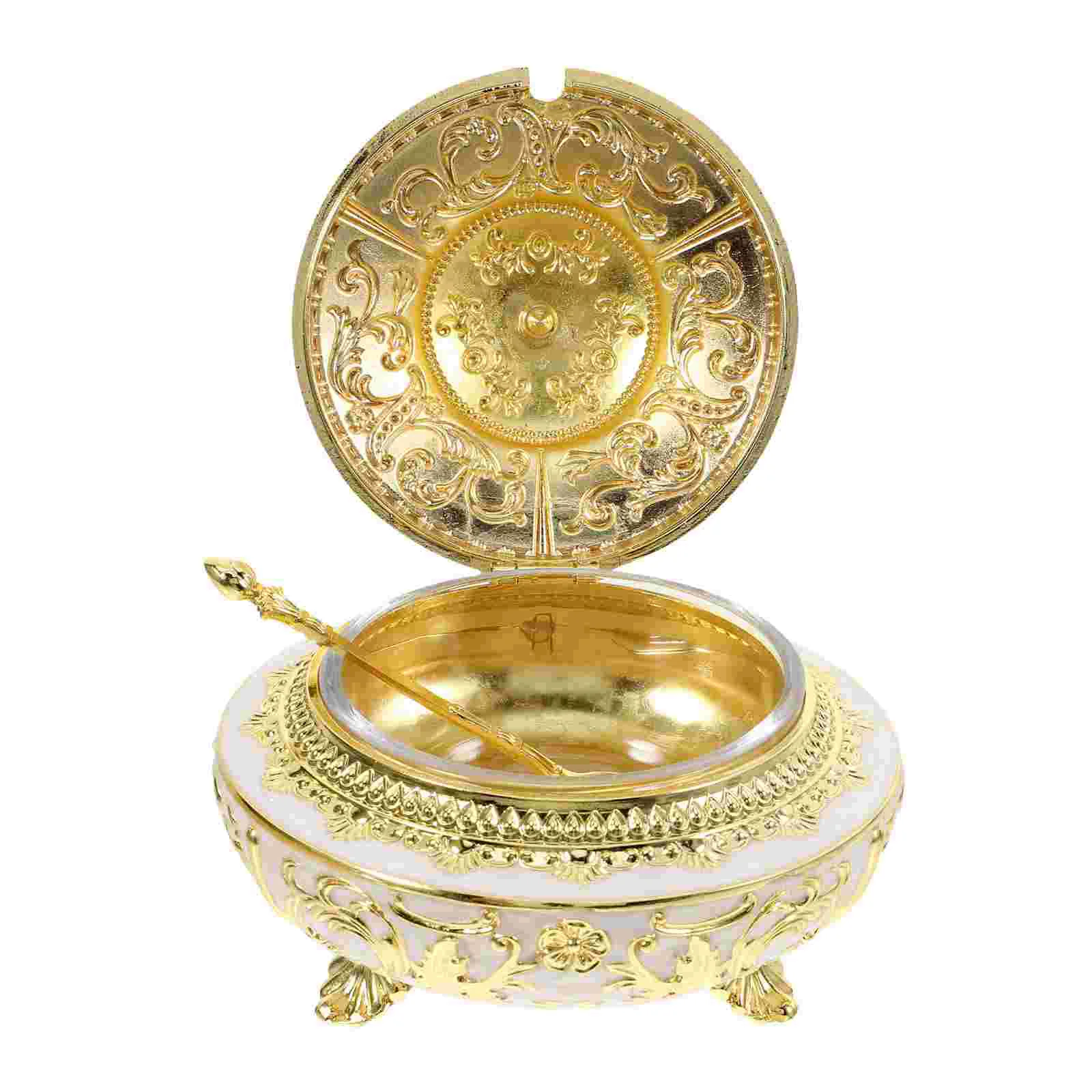 

Spices Holder European and American Style Seasoning Jar Candy Jars Alloy Food Containers with Lids