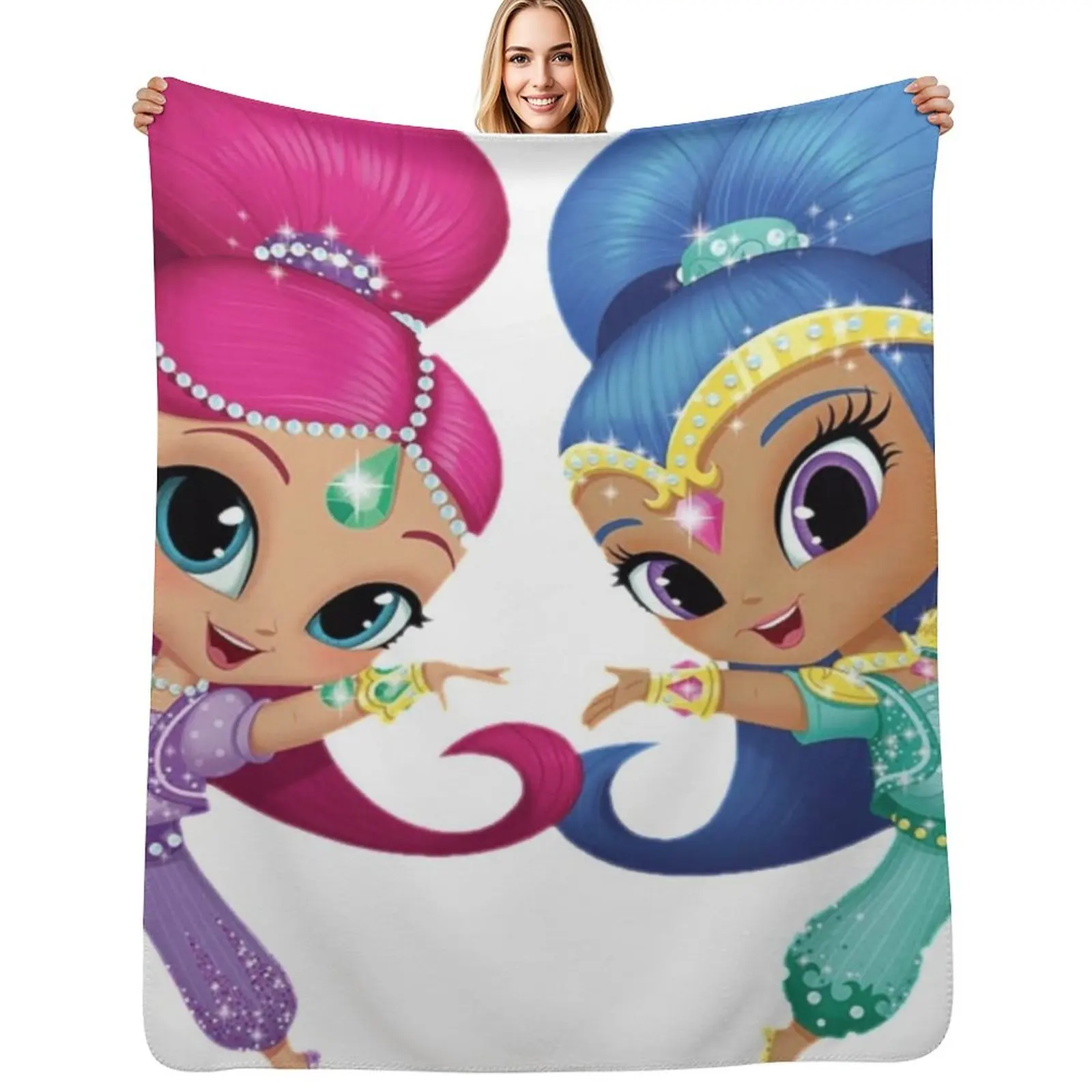 

shimmer and shine pillow Throw Blanket Warm Decorative Throw Thermals For Travel Soft Beds Blankets