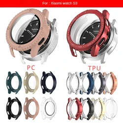 PC Case+Tempered Glass For Xiaomi watch S3 case Full Cover Screen Protector Smartwatch Bumper Cleaning cotton