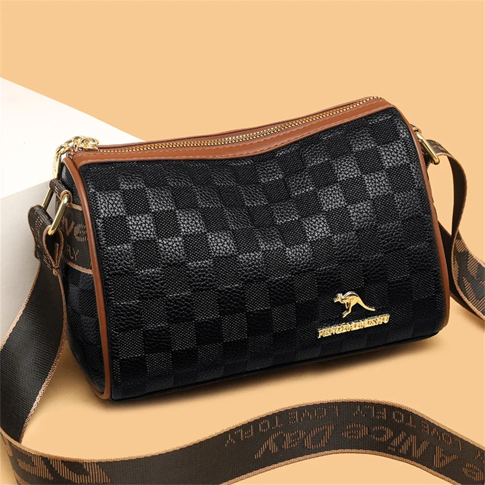 Women\'s Leisure Soft PU Leather Crossbody Bags Versatile Female Purses and Handbags Designer Brand Ladies Fashion Shoulder Bags