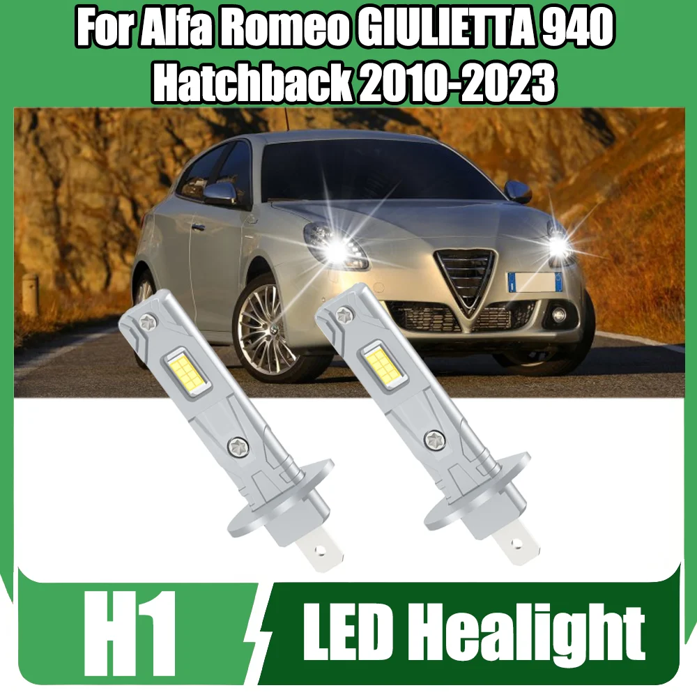 2PCS H1 High Beam LED Headlight Canbus No Error 22000LM 6000K Super Bright 12V For Alfa Romeo GIULIETTA 940 Hatchback 2010-2023