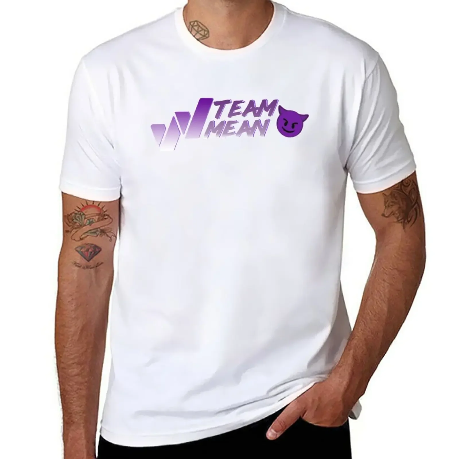 WB Team Mean T-Shirt anime clothes funnys black t shirts for men