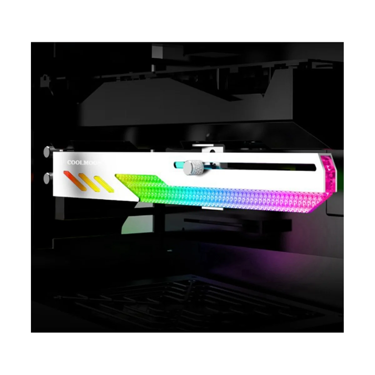 COOLMOON GT8 staffa di supporto GPU verticale staffa colorata 5V A-RGB supporto per scheda Video grafica per Computer supporto GPU, bianco