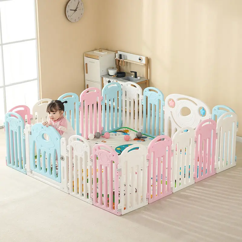 روضة بوابة سلامة الطفل للأطفال سياج داخلي حاجز حماية المنزل الرضع حصيرة للزحف طفل المشي الطابق الحرس المضادة للسقوط #3