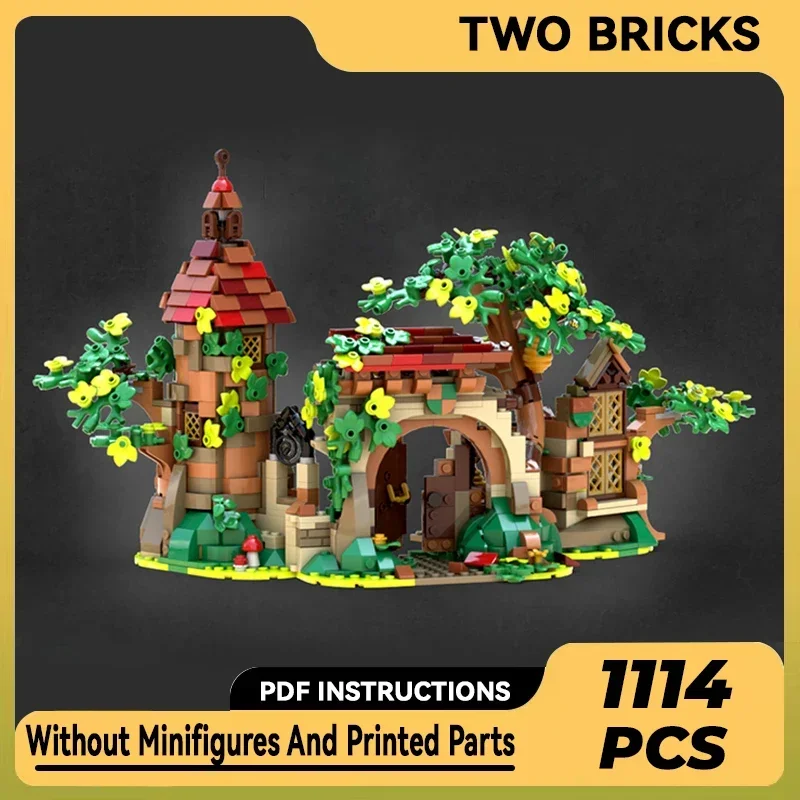 Medieval Castle Model Moc Building Bricks Ruins In The Forest Technology Modular Blocks Gifts Christmas Toys DIY Sets Assembly