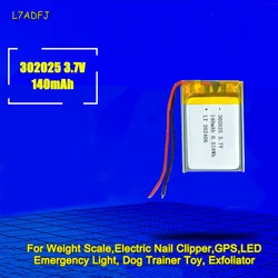 302025 Lipo Battery 140mAh 3.7V Rechargeable Lithium Batteries For GPS Tracker Dental Irrigator LED Light Dog Trainer Toy Radio