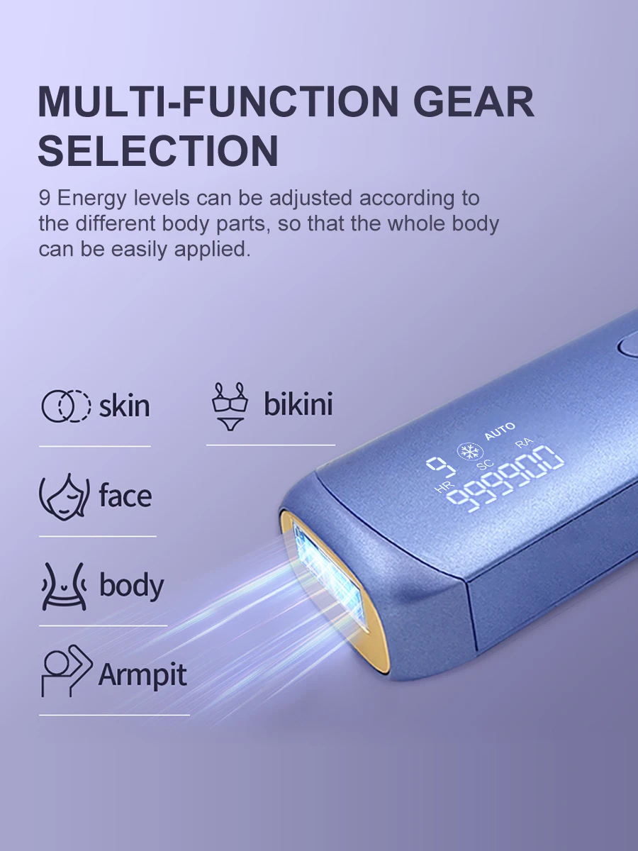Kühlende Laser-Haarentfernung, 3-in-1-Verjüngung, Akne entfernen, permanenter Bikini-Trimmer, schmerzloses Haarentfernen für Frauen, IPL-Epilierer – Detail 10