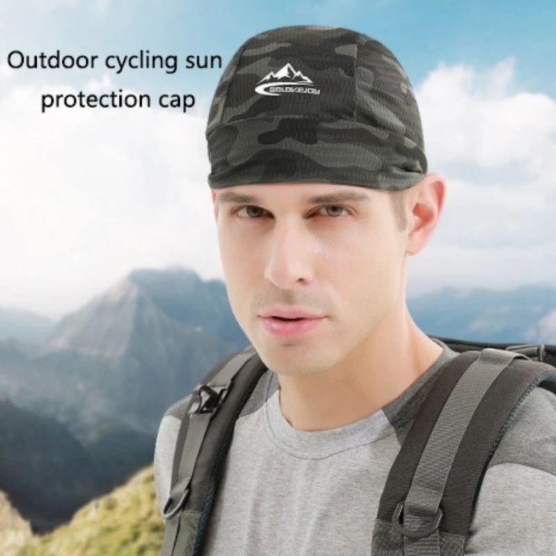 Sombreros de melón de secado rápido para hombres y mujeres, gorras de ciclismo de seda helada de verano, sombreros con forro interior para correr y ciclismo deportivo