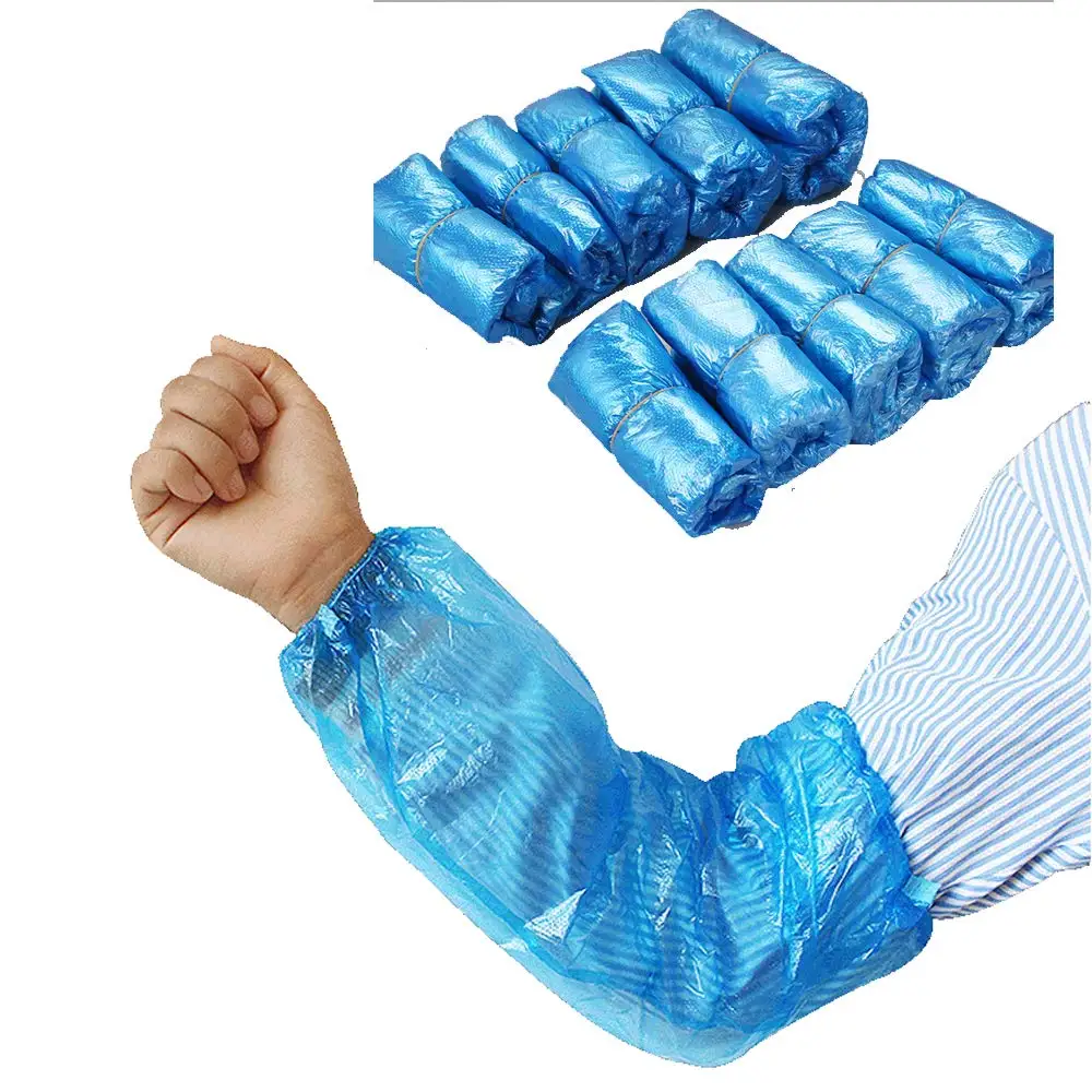 Disposable Sleeves Waterproof And Oil-Proof Arm Protection Sleeves Cuffs With Elastic Wristbands Soft Sleeves Kitchen Home