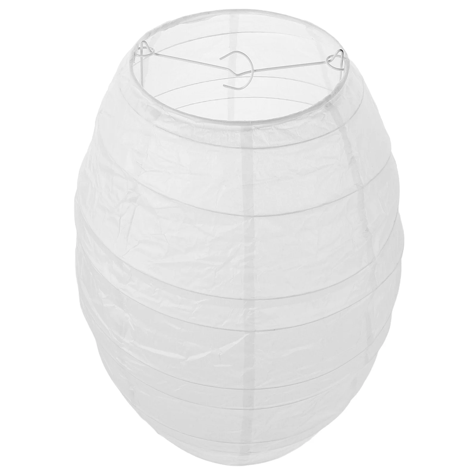 

Oval Paper Lamp Shade Foldable Lightweight Hanging Lantern Pendant Ceiling Light Cover For Bedroom Living Room Decor White Rice