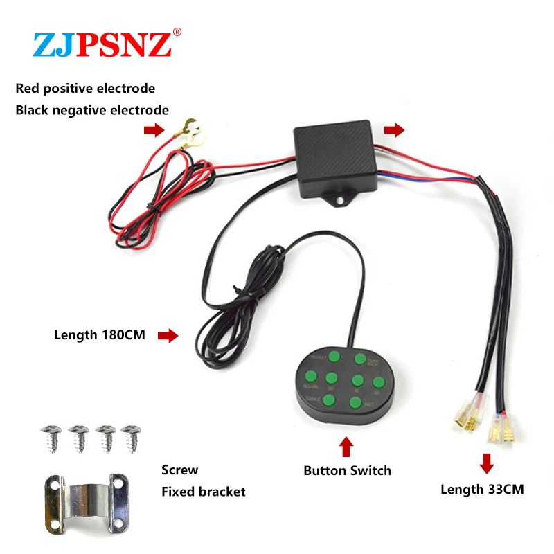 12 V 8 Töne Musical Air Horn Elektrische Schnecke Horn Für Fahrzeuge Motorräder Auto Mit 8 Sounds Control Box taste Universal – Detail 4