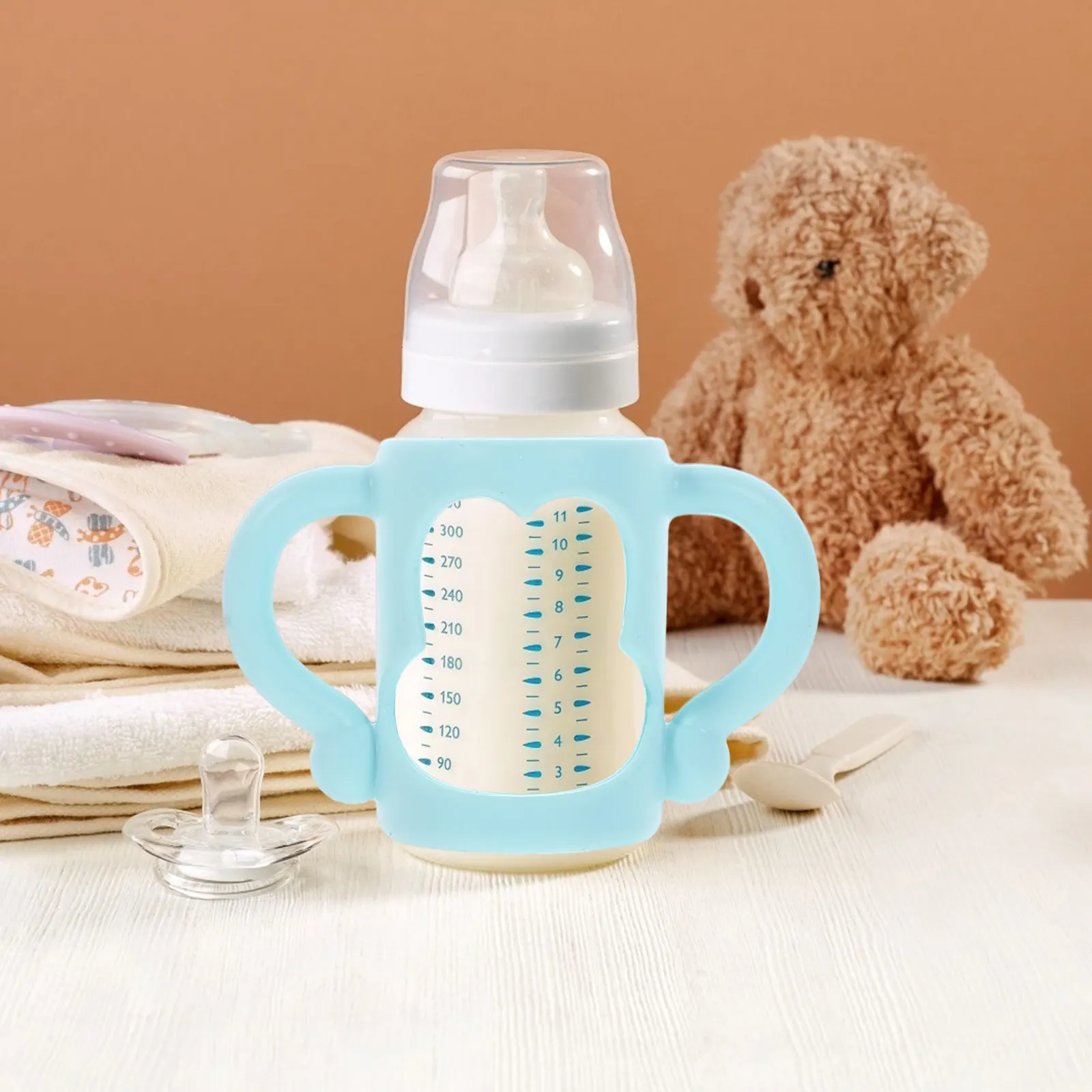 

3Pcs Baby Bottle Handle Soft Silicone Feeding Bottles Holder Universal Infant Milk Bottle Handle Comfortable Grip
