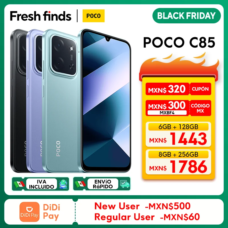 【Weltveröffentlichung】POCO C85 Global Version Smartphone 128 GB/256 GB Helio G81-Ultra 6,9 Zoll 120 Hz Dot Drop Screen 6000 mAh Akku 50 MP Kamera 33 W NFC