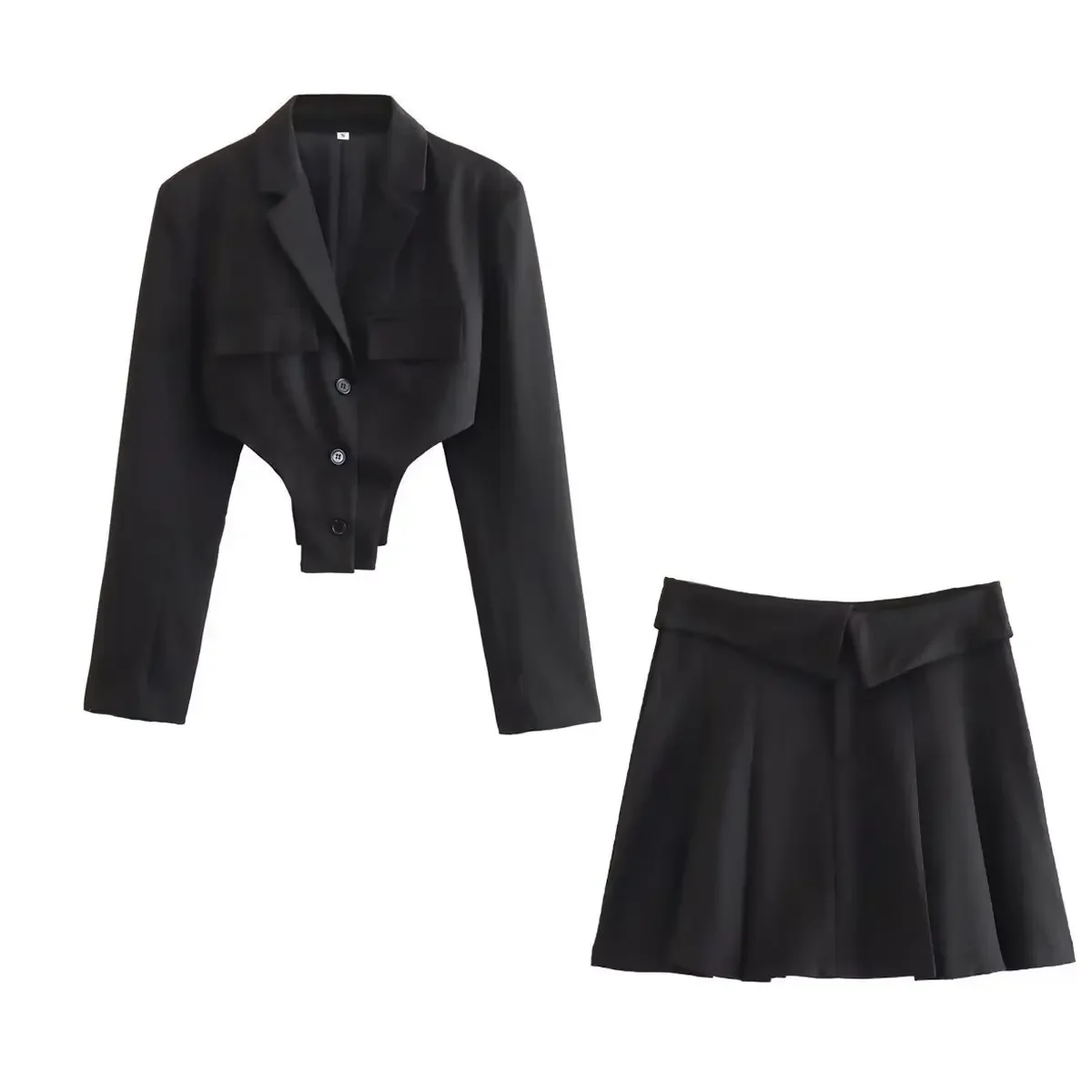 Sexy Frühling Frauen Anzug Rock Set Baumwolle Kleidung weiblich 2 Stück Blazer Ballkleid Business Work Wear Jacke lässig heißen Mädchen Mantel