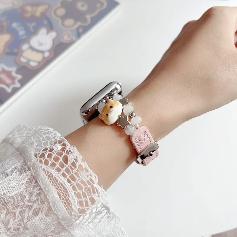 Leather Watchband for Huawei band 11 Pro/10/9/8 Sport watchband for Huawei band 10 Fashion Correa bracelet Women Wristband