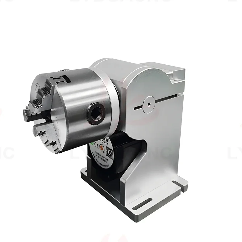 Fiber Laser Marking Machine Use 3 Claws Rotary Axis Universal Through Hole 125MM 100MM 80MM  for Fiber Marking Engraver Cutter