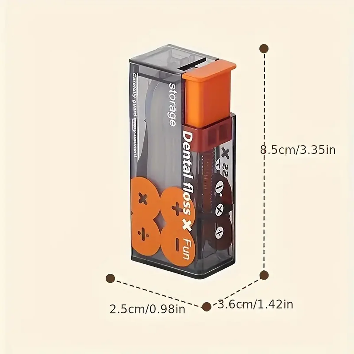 Automatic Pop-up Dental Flosser Toothpick Box Press-Type Disposable Floss Picks Storage Case - Portable Oral Care Accessory