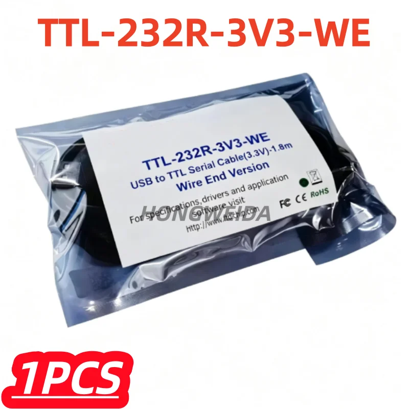 1Pcs/lot 100% New TTL-232R-3V3 WE FT232R +3.3V signal UART USB cable